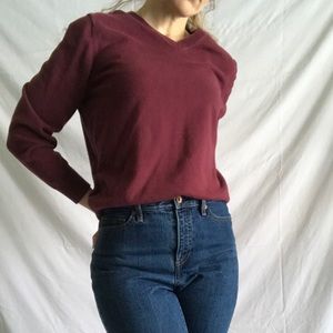 Land’s End Men's Big Cotton Modal V-neck Sweater